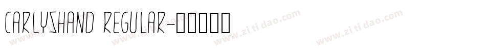 CarlysHand Regular字体转换